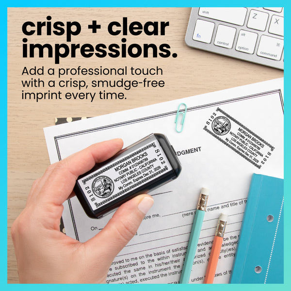 Self-Inking California Notary Stamp