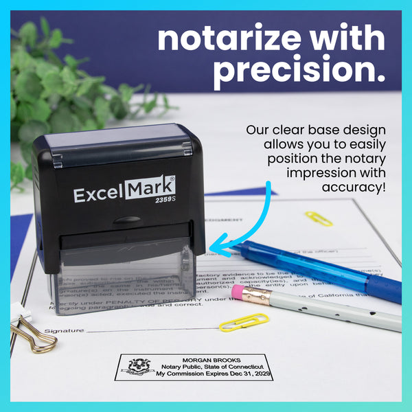 Self-Inking Connecticut Notary Stamp