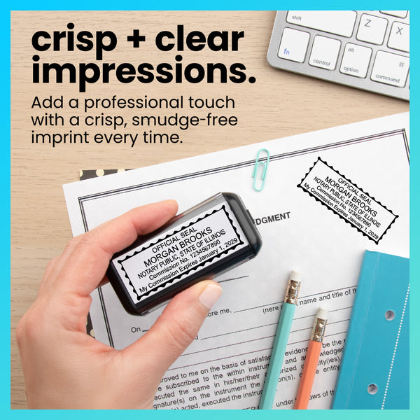 Self-Inking Illinois Notary Stamp