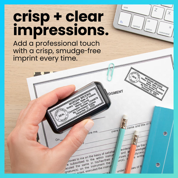 Self-Inking Indiana Notary Stamp