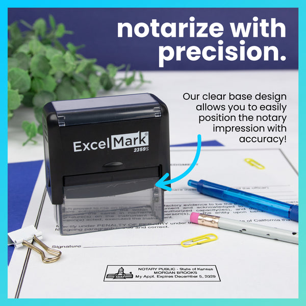 Self-Inking Kansas Notary Stamp