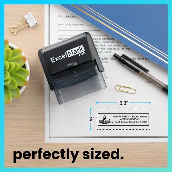 Self-Inking Kansas Notary Stamp