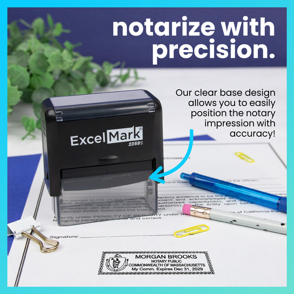 Self-Inking Massachusetts Notary Stamp