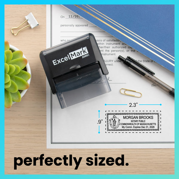 Self-Inking Massachusetts Notary Stamp