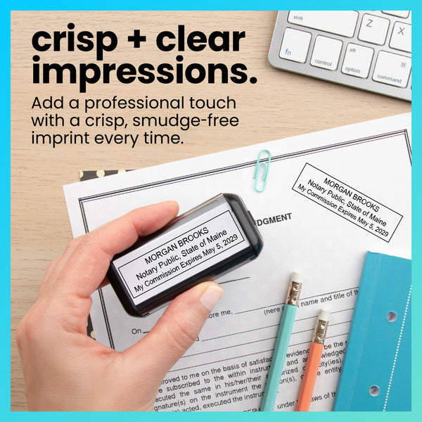 Self-Inking Maine Notary Stamp