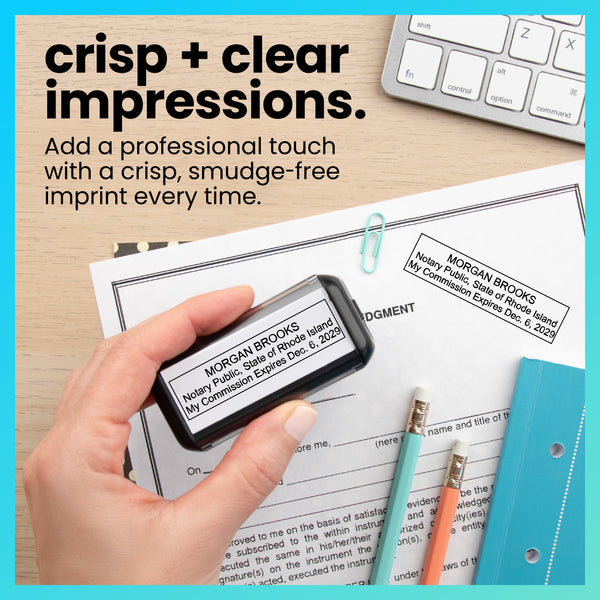 Self-Inking Rhode Island Notary Stamp