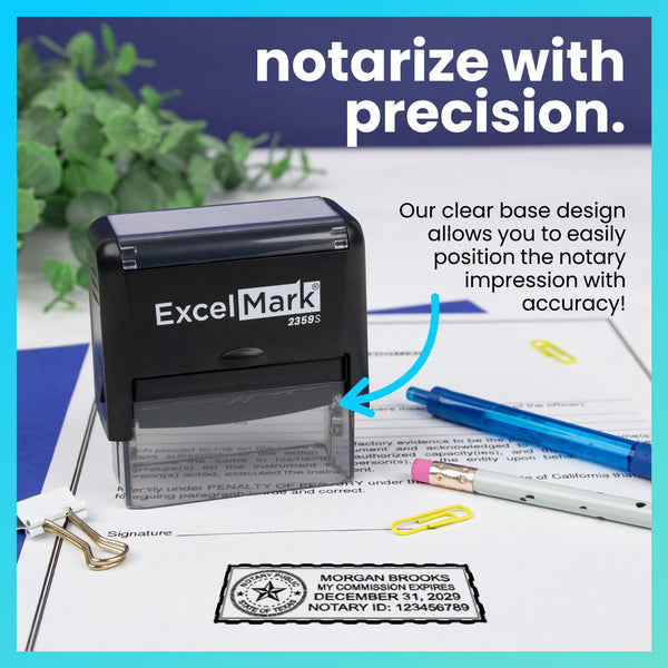 Self-Inking Texas Notary Stamp