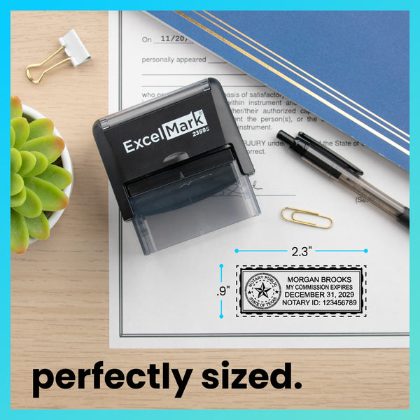 Self-Inking Texas Notary Stamp