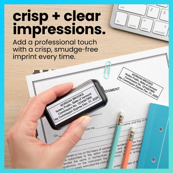 Self-Inking Vermont Notary Stamp