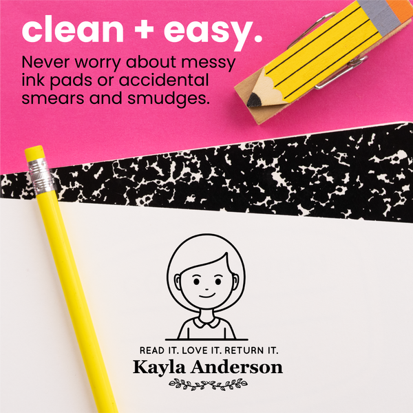 Custom Library Avatar Teacher Stamp