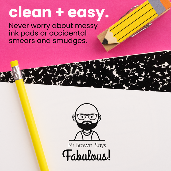 Custom Fabulous Avatar Teacher Stamp