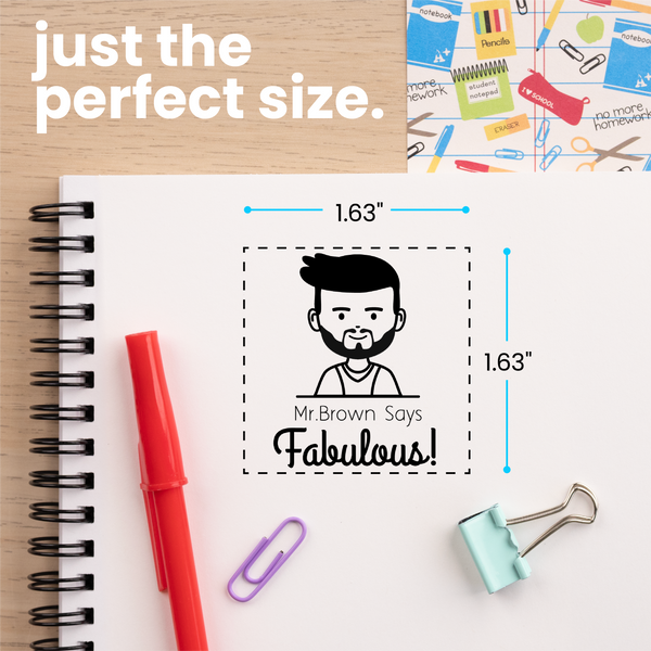 Custom Fabulous Avatar Teacher Stamp