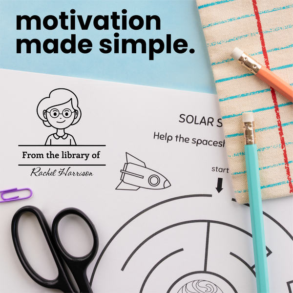 Custom Library Books Avatar Teacher Stamp