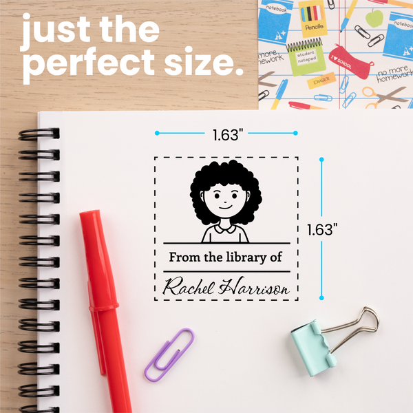 Custom Library Books Avatar Teacher Stamp