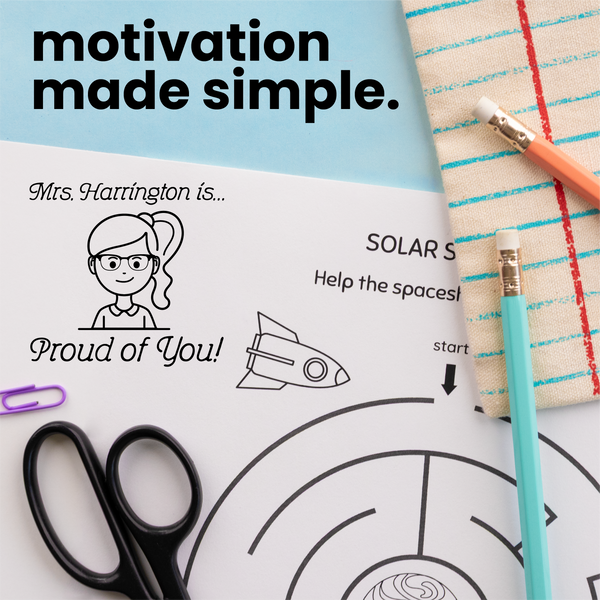 Custom Proud of You Avatar Teacher Stamp