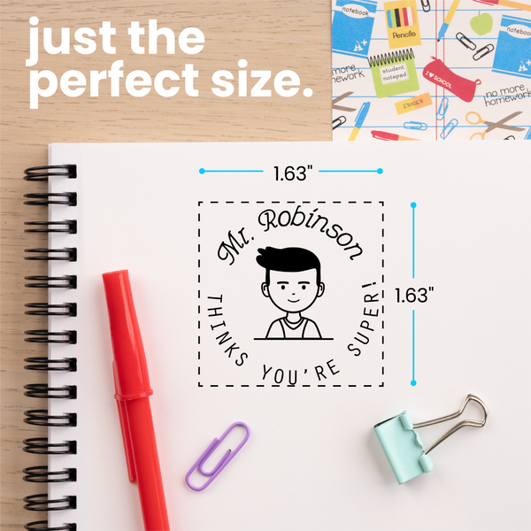 Custom Super Avatar Teacher Stamp