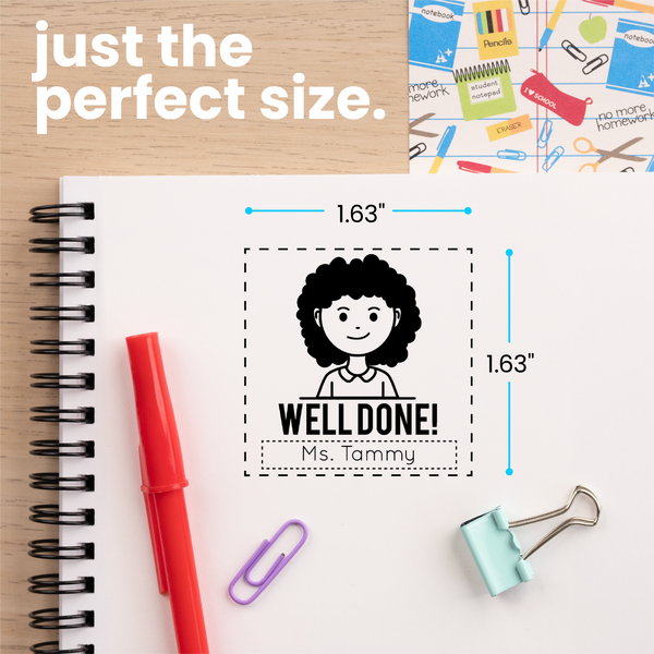 Custom Well Done Avatar Teacher Stamp