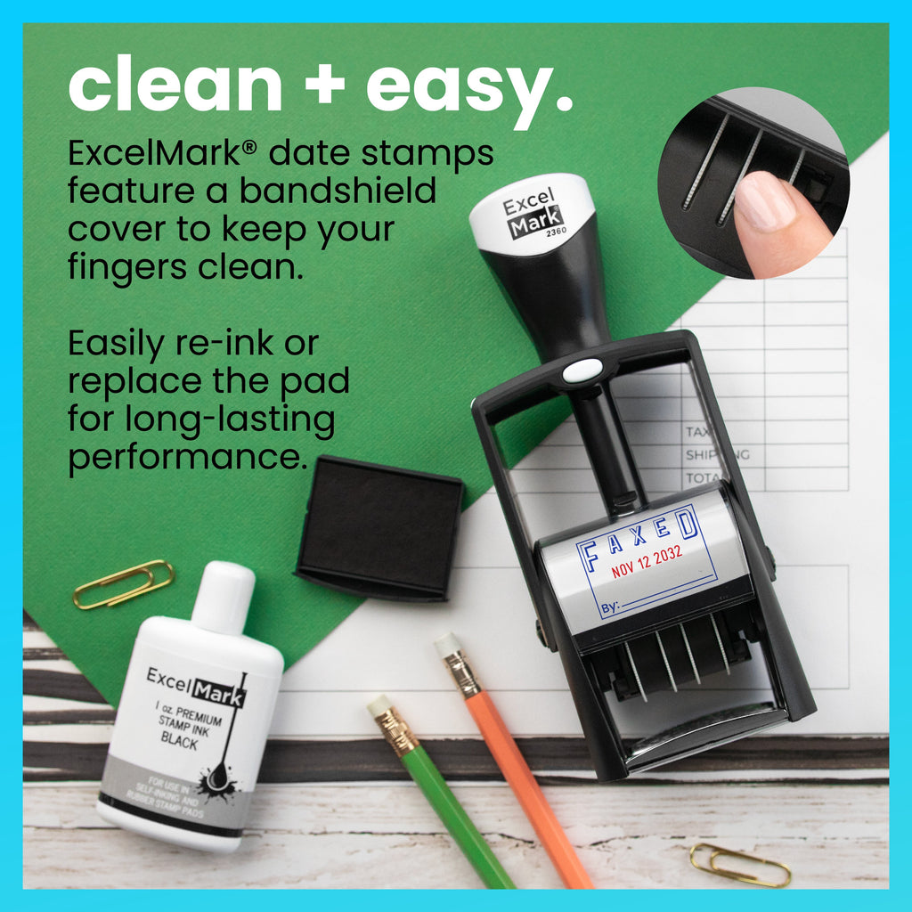 MaxMark Replacement Pad For Super Dater Self-Inking Date Stamp - Black Ink