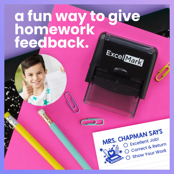 Custom Teacher Checklist Stamp