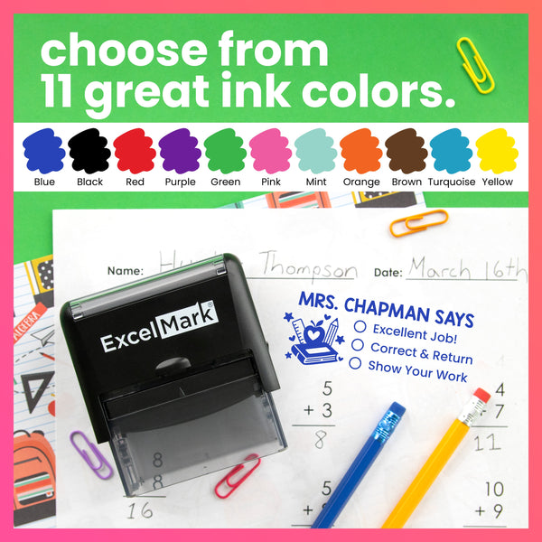 Custom Teacher Checklist Stamp