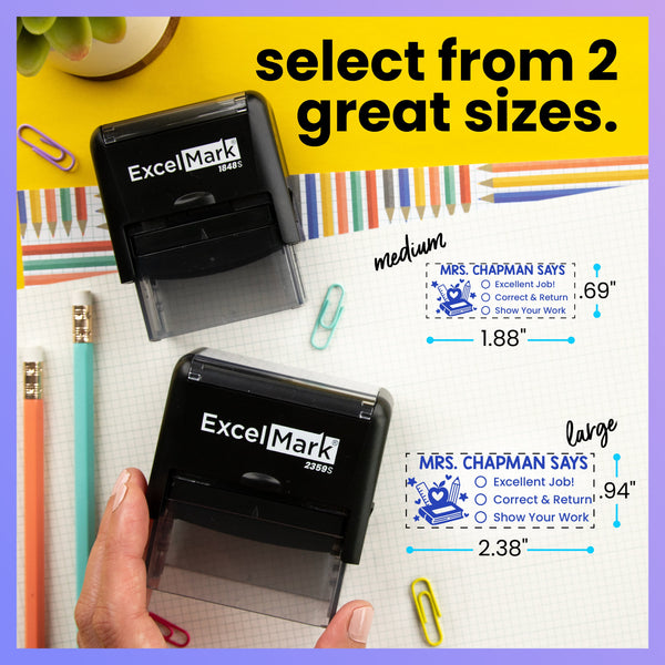 Custom Teacher Checklist Stamp