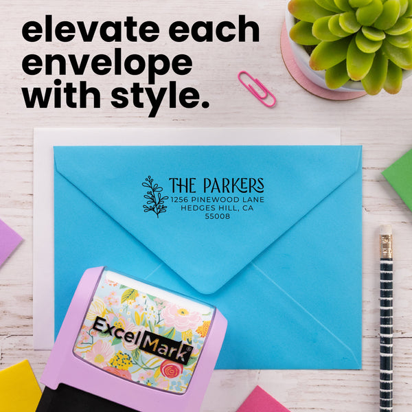 Foliage Edge Address Stamp