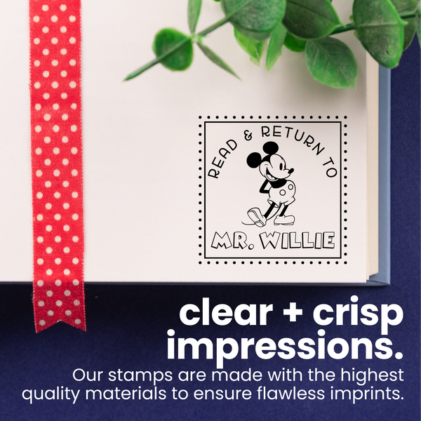 Steamboat Willie Reads Book Stamp