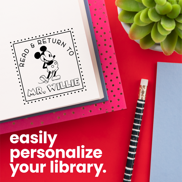 Steamboat Willie Reads Book Stamp