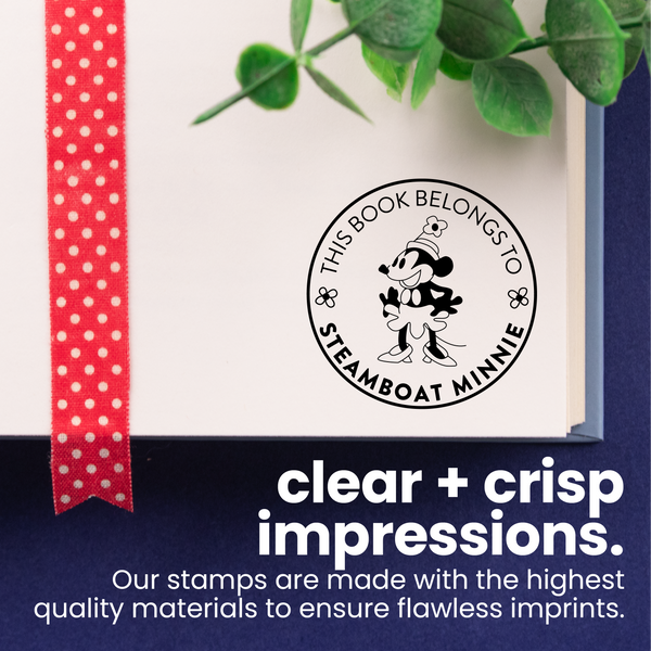 Minnie Daisy Border Book Stamp