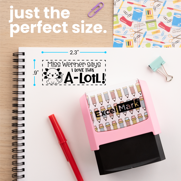 Puns of Praise Axolotl Teacher Stamp