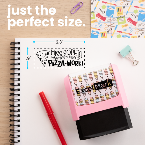 Puns of Praise Pizza Teacher Stamp