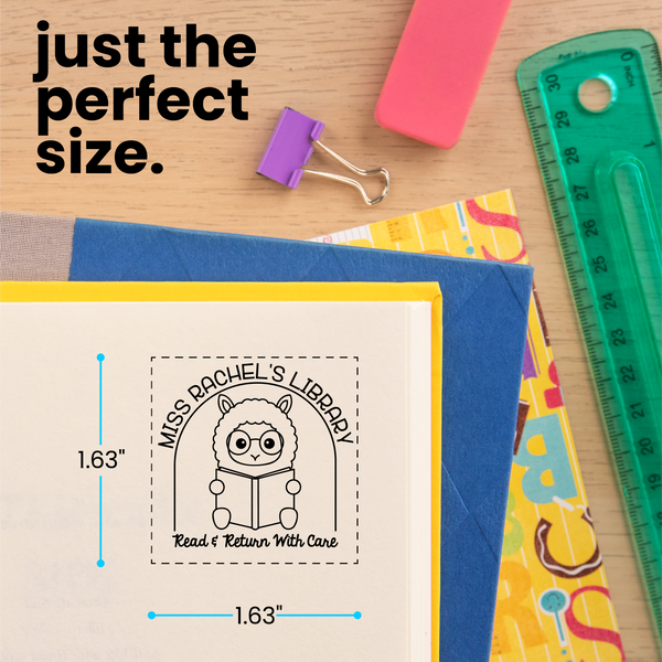 Book Buddies Llama Library Stamp