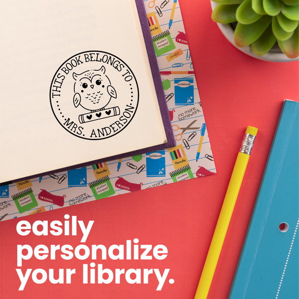 Book Buddies Owl Book Stamp