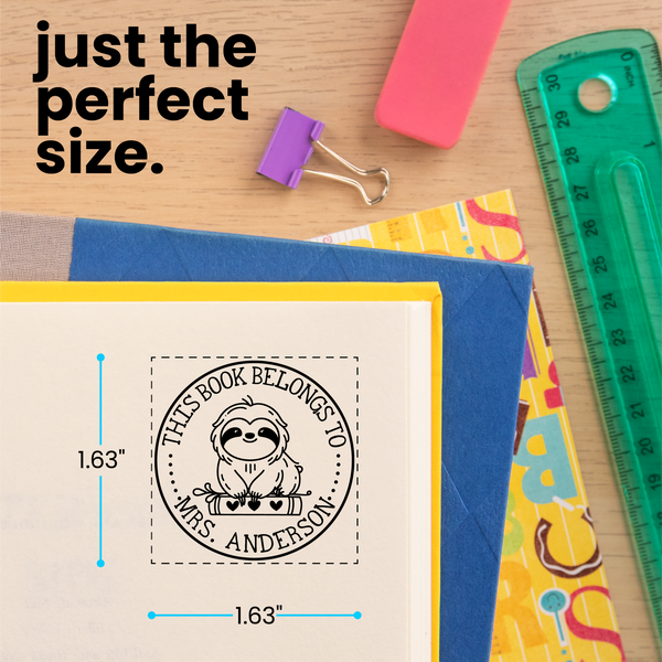 Book Buddies Sloth Book Stamp