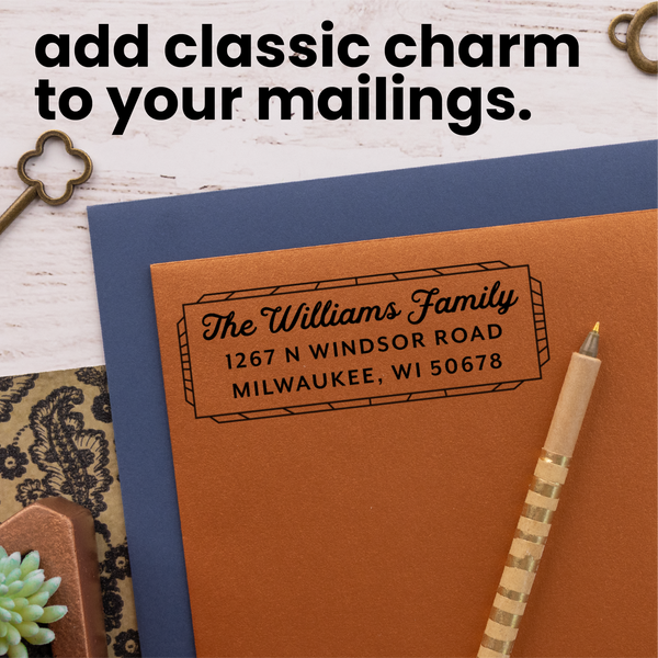 Vintage Deco Address Stamp