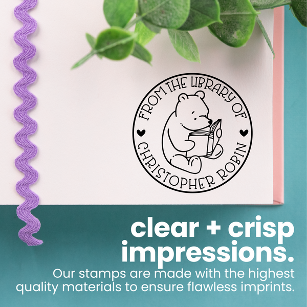 Bookish Pooh Book Stamp