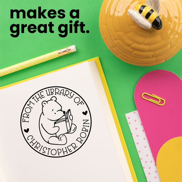 Bookish Pooh Book Stamp