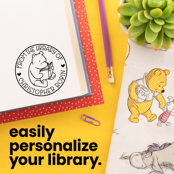 Bookish Pooh Book Stamp