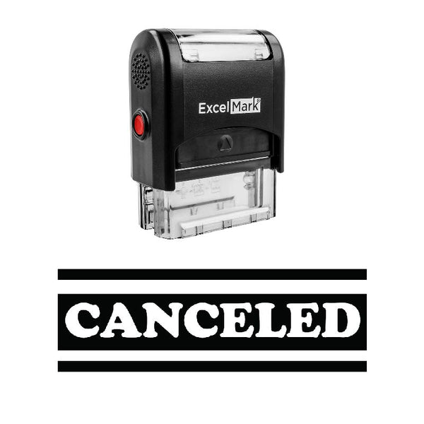 Bold Double Line CANCELED Stamp