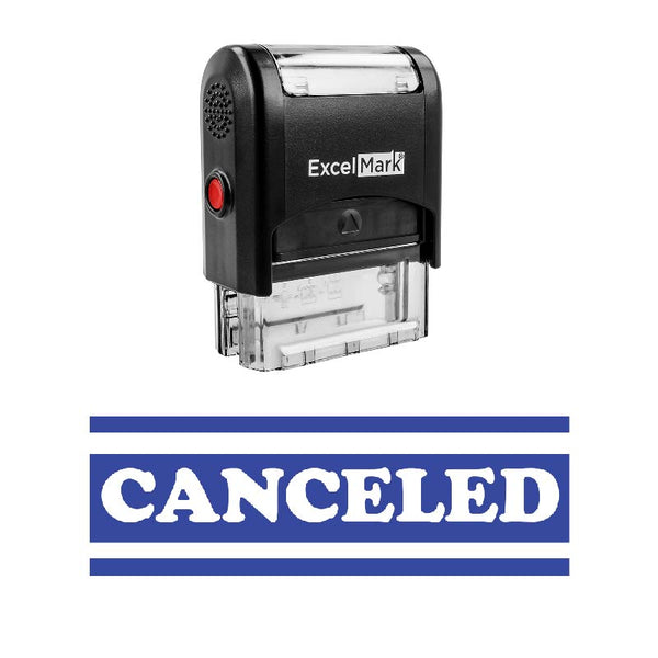 Bold Double Line CANCELED Stamp