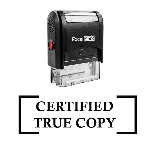 Bracket CERTIFIED TRUE COPY Stamp
