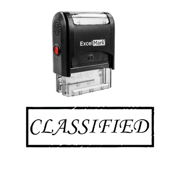 Box Script CLASSIFIED Stamp