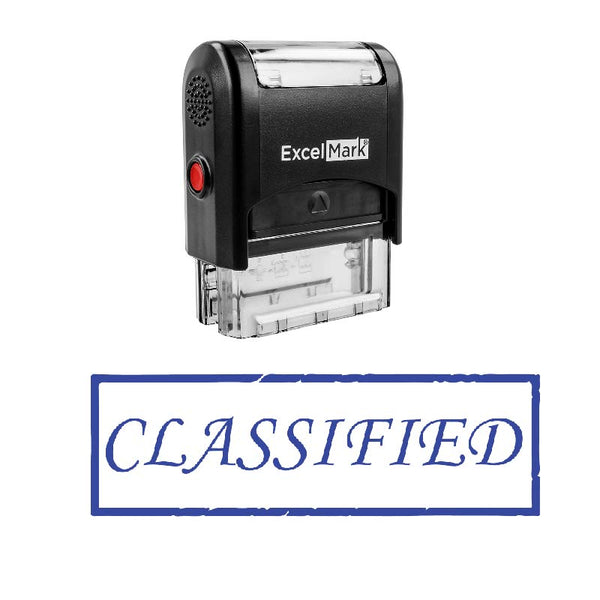 Box Script CLASSIFIED Stamp