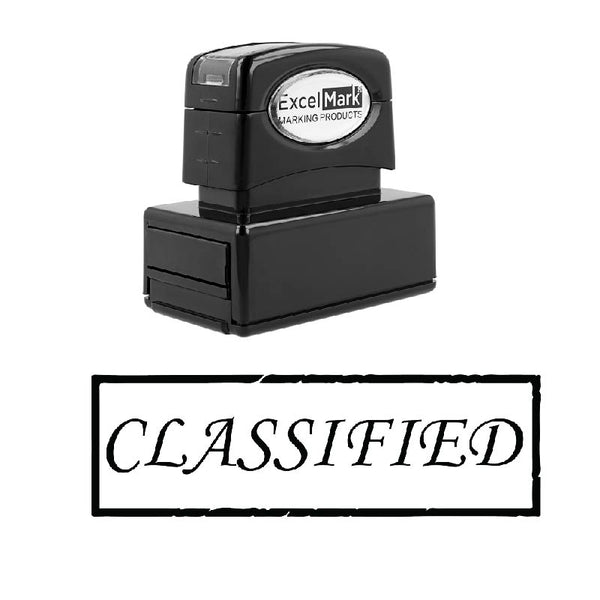 Box Script CLASSIFIED Stamp