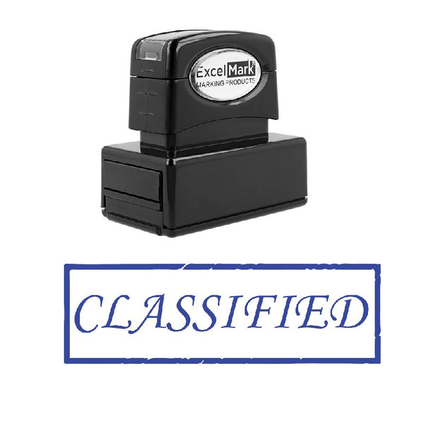 Box Script CLASSIFIED Stamp
