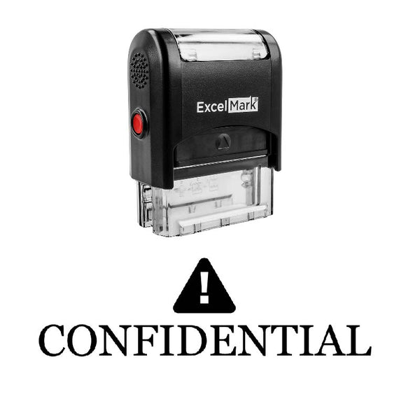 Warning Symbol CONFIDENTIAL Stamp