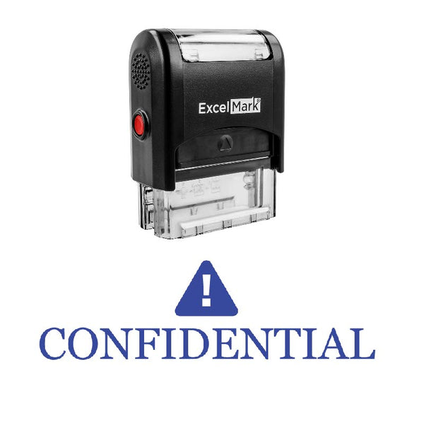 Warning Symbol CONFIDENTIAL Stamp