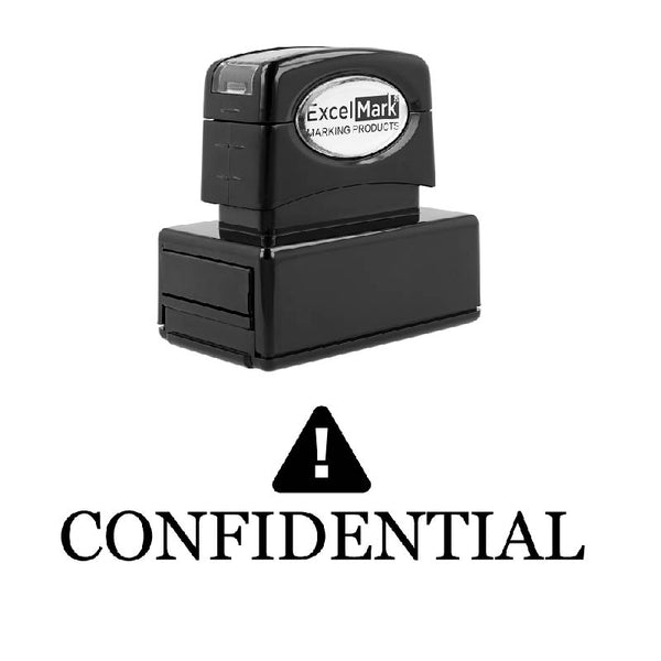 Warning Symbol CONFIDENTIAL Stamp