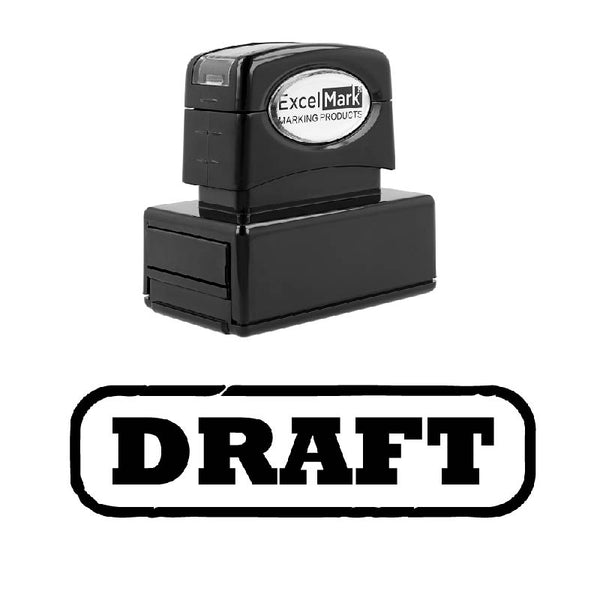 Rounded Box DRAFT Stamp