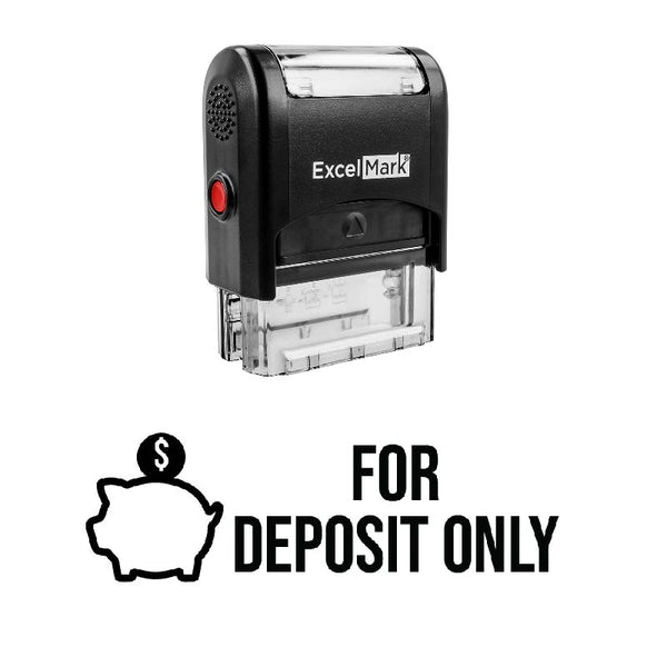 Piggy Bank FOR DEPOSIT ONLY Stamp